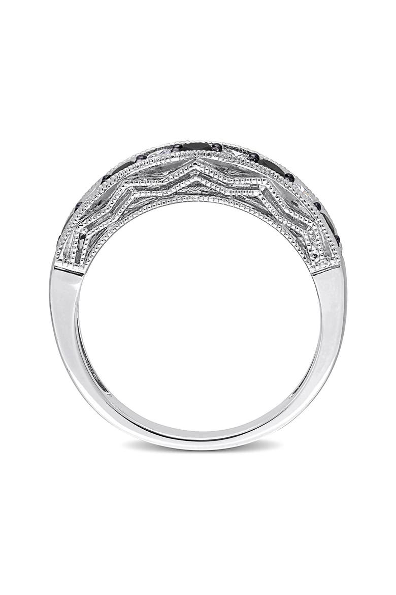 Black & White Diamond Band Ring - 0.63ctw, Alternate, color, BLACK