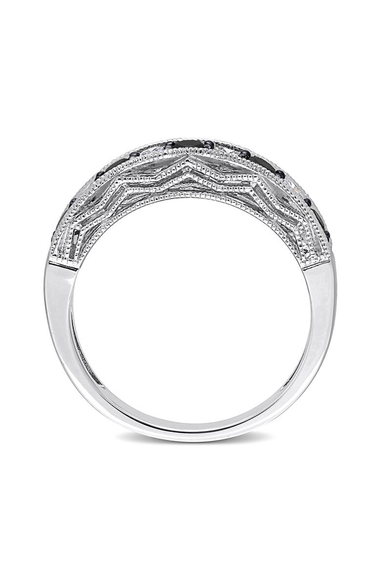 DELMAR Black & White Diamond Band Ring - 0.63ctw, Alternate, color, Black