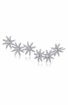 CZ by Kenneth Jay Lane Pavé Cubic Zirconia Triple Star Stud Earrings