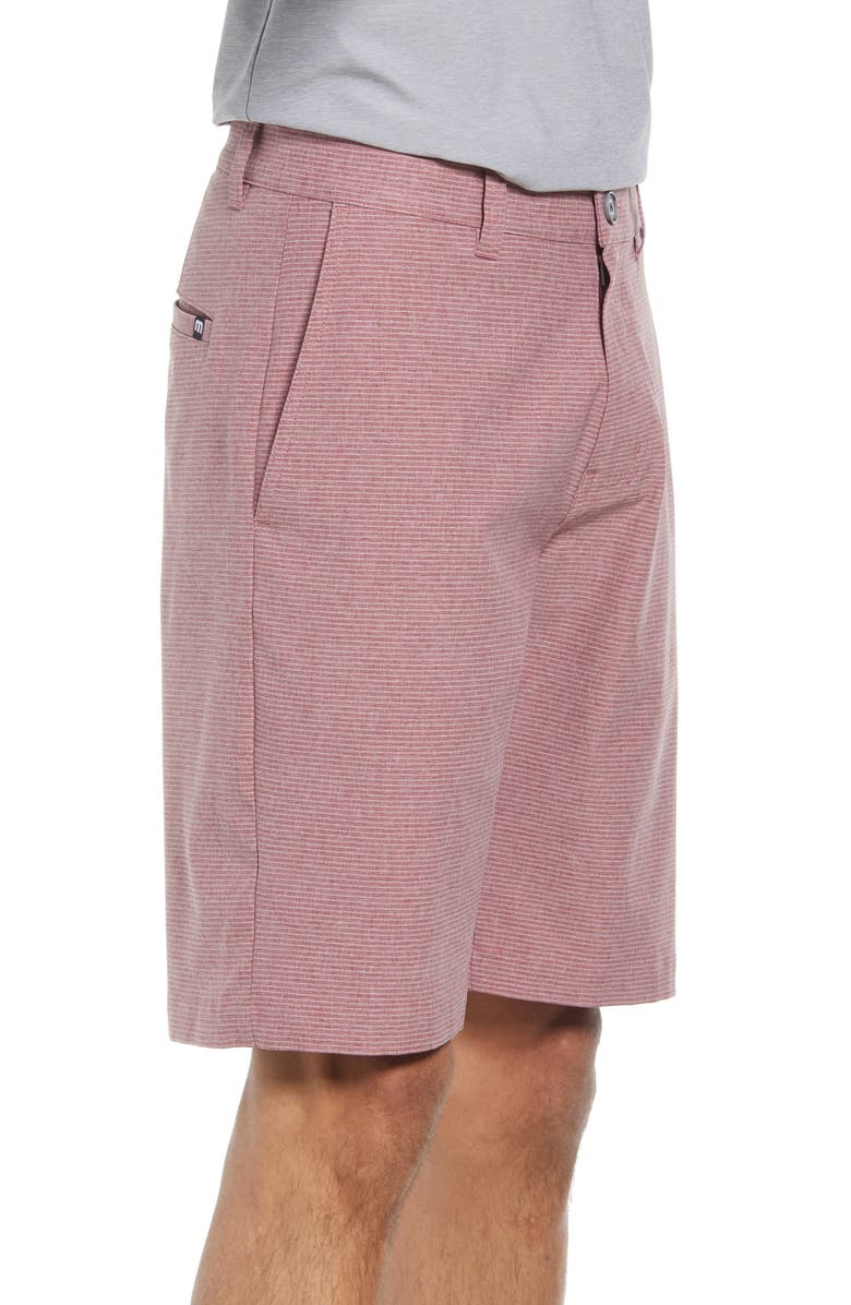 TravisMathew Sand Harbor Shorts, Alternate, color, Heather Garnet Rose