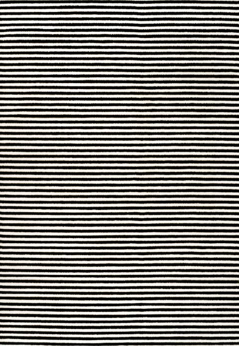 Aarhus High-Low Minimalist Scandi Striped Indoor/Outdoor Area Rug