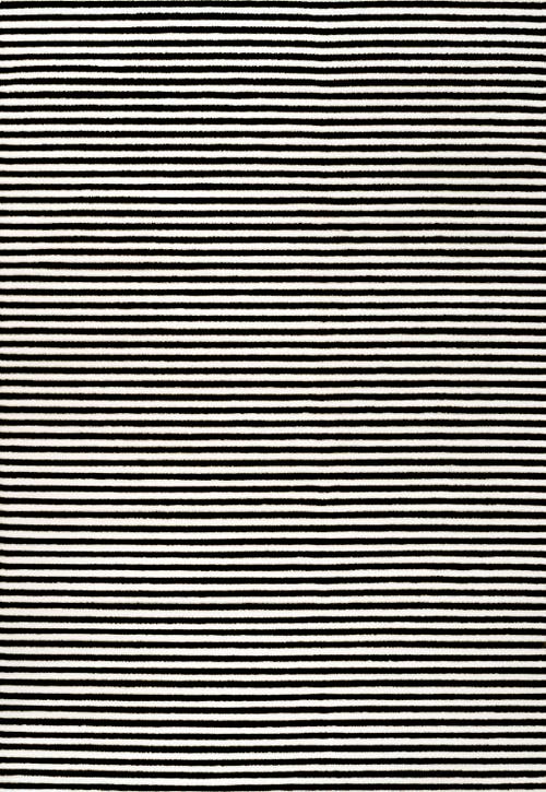 JONATHAN Y Aarhus High-Low Minimalist Scandi Striped Indoor/Outdoor Area Rug in Black/white  product