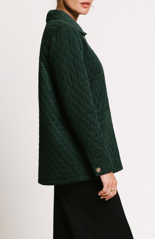 Matty M . Canyon Quilted Corduroy Barn Jacket In Green