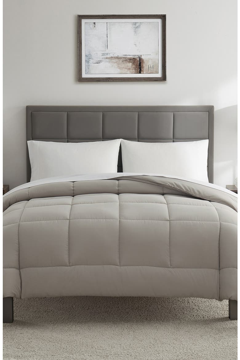 Perry Ellis Portfolio Down Alternative Comforter, Alternate, color, PUMICE STONE