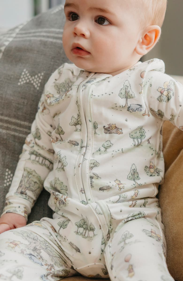 Copper Pearl Hundred Acre Woods Zip Footie, Alternate, color, Hundred Acre Wood