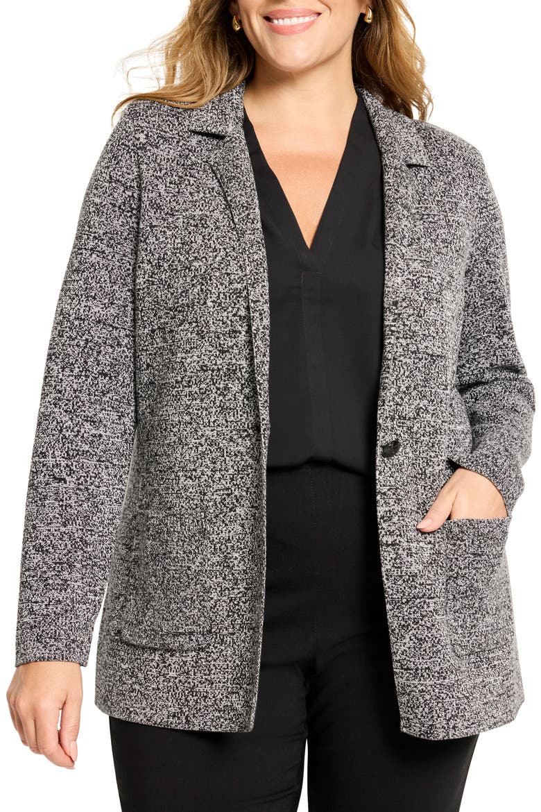 Knit Blazer, Main, color, BLACK MIX