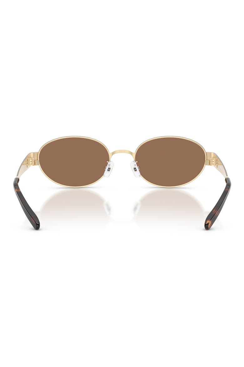 54mm Oval Sunglasses, Alternate, color, SHINY LIGHT GOLD / DARK BROWN