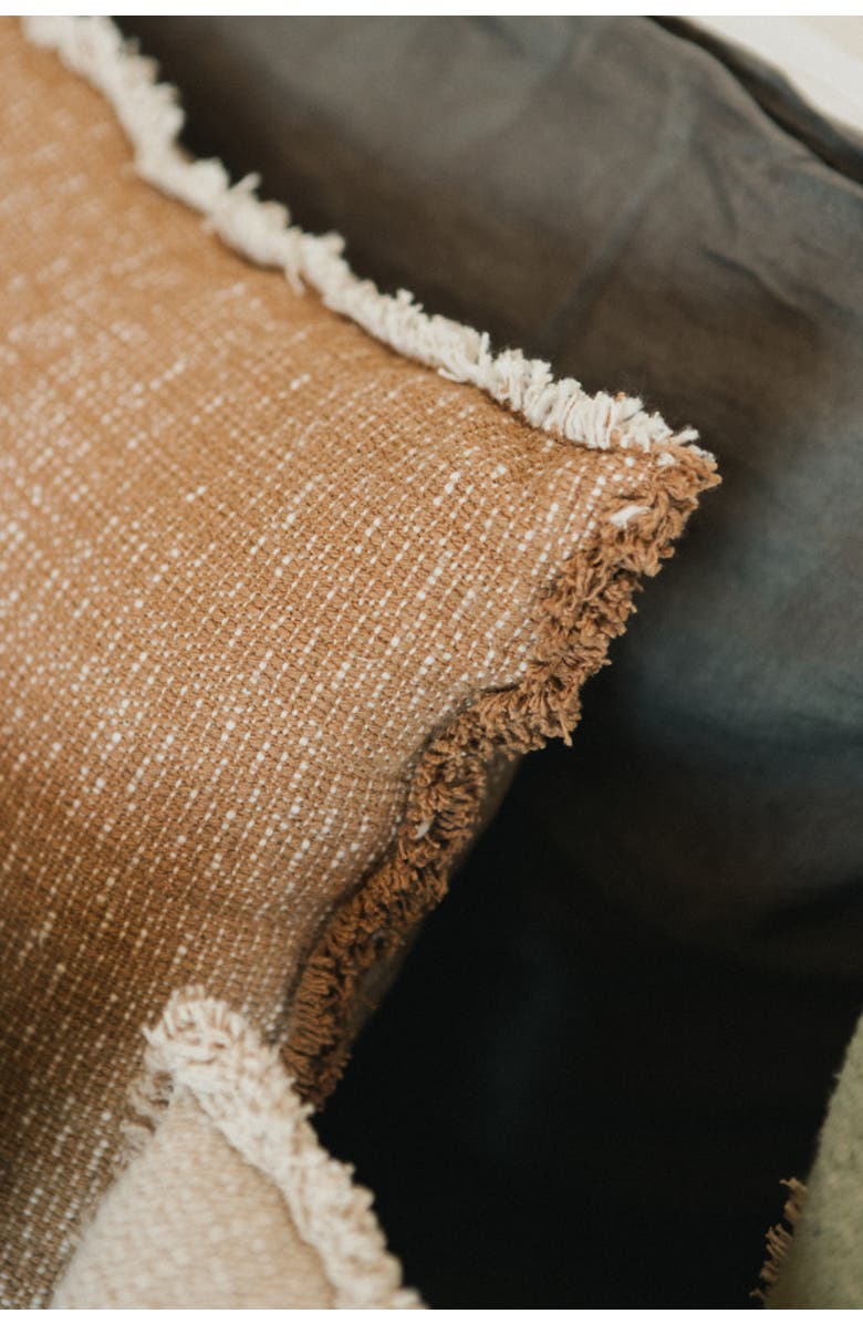 Lorena Canals Handloom Rectangular Cushion, Alternate, color, Ochre And Natural