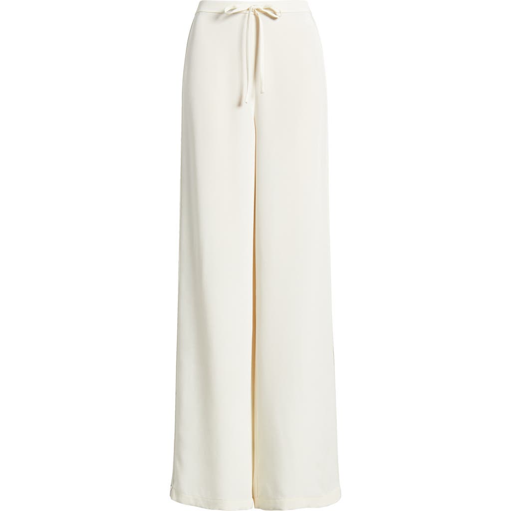 Frame The Silk Drawstring Lounge Pants In White