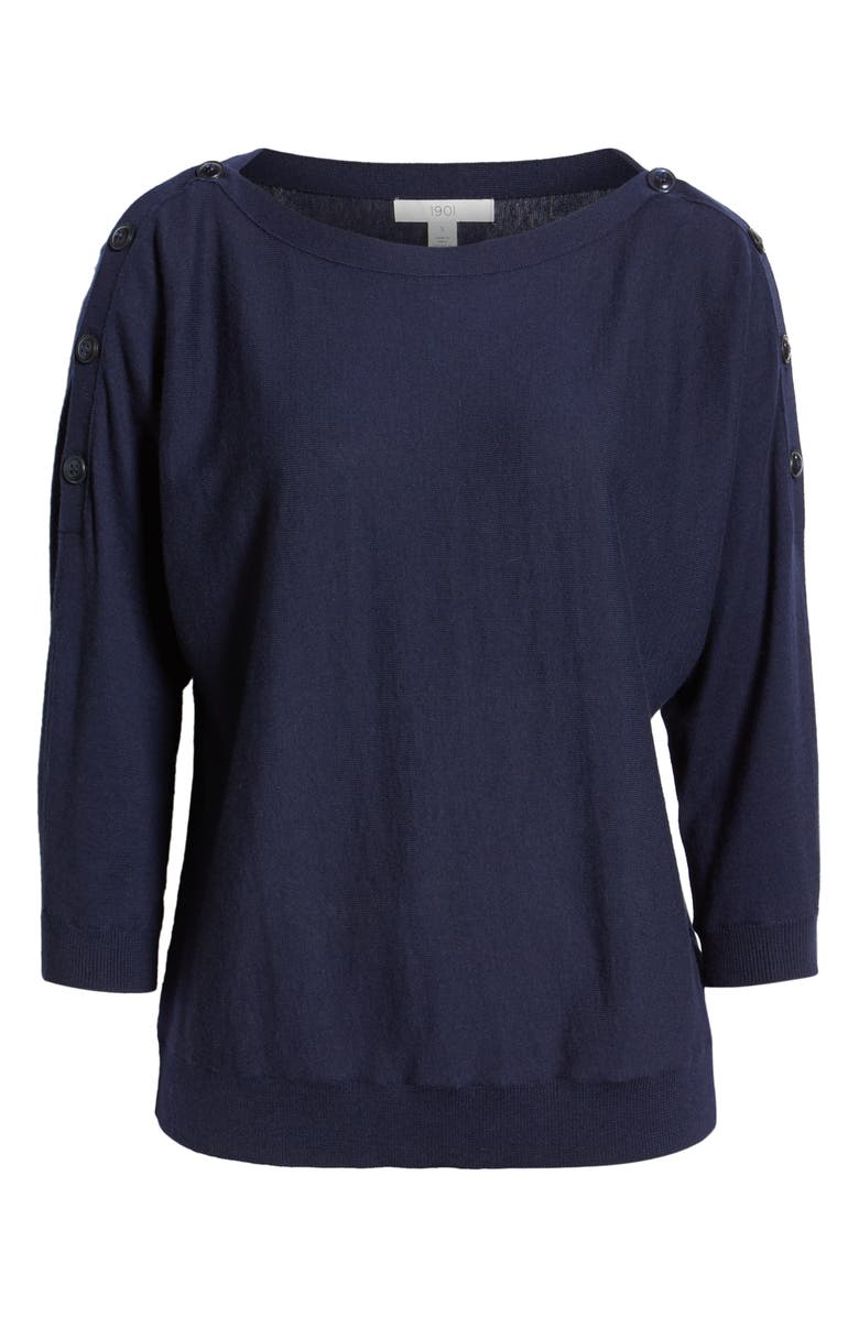 1901 Shoulder Button Detail Sweater, Alternate, color, 