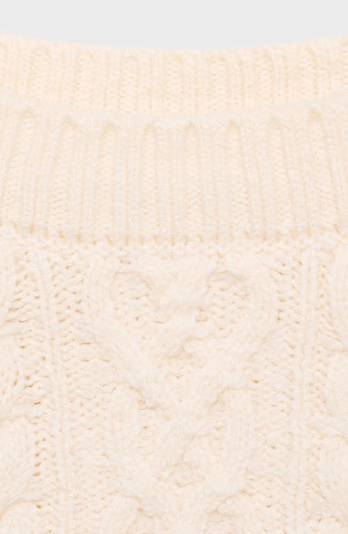 Mango Twisted Flare Sleeve Sweater In Ecru