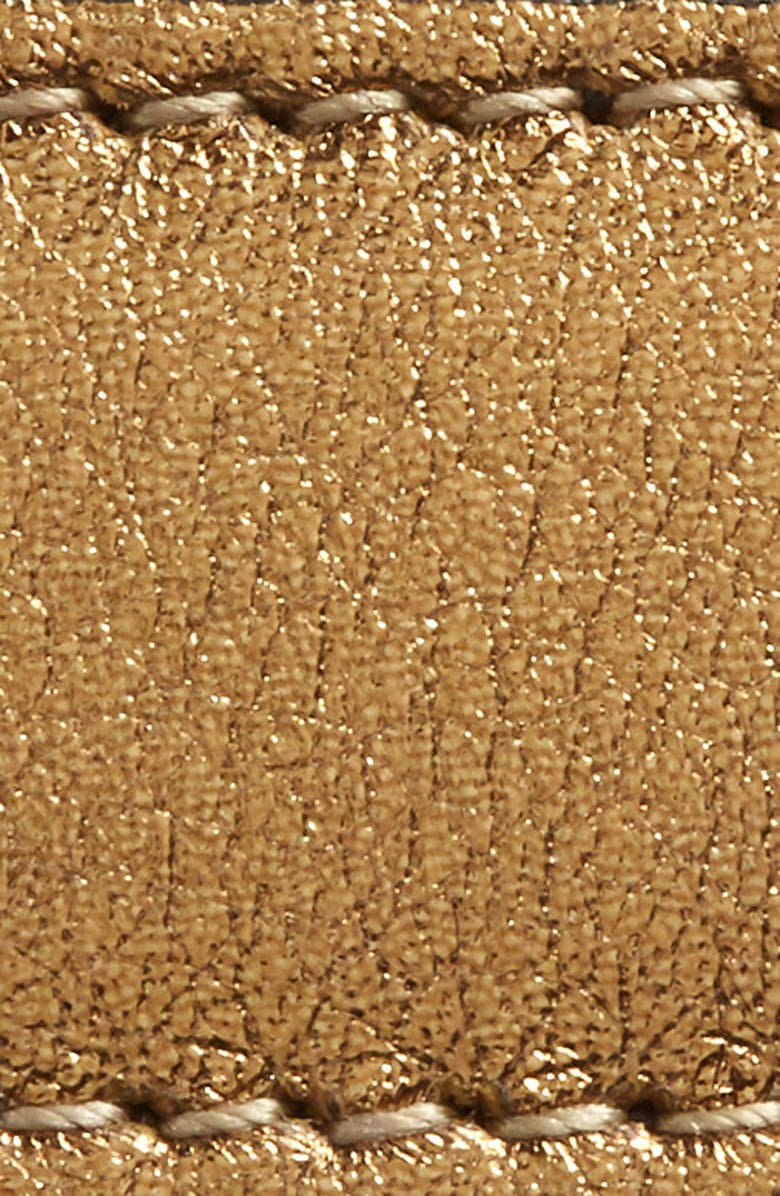 Saint Laurent YSL Logo Metallic Leather Belt, Alternate, color, 