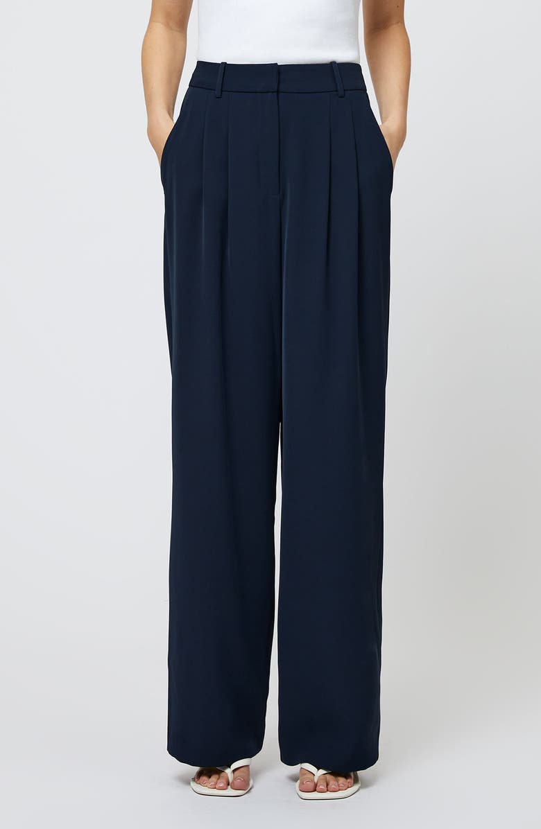 French Connection Harrie Wide Leg Suiting Pants, Main, color, Marine