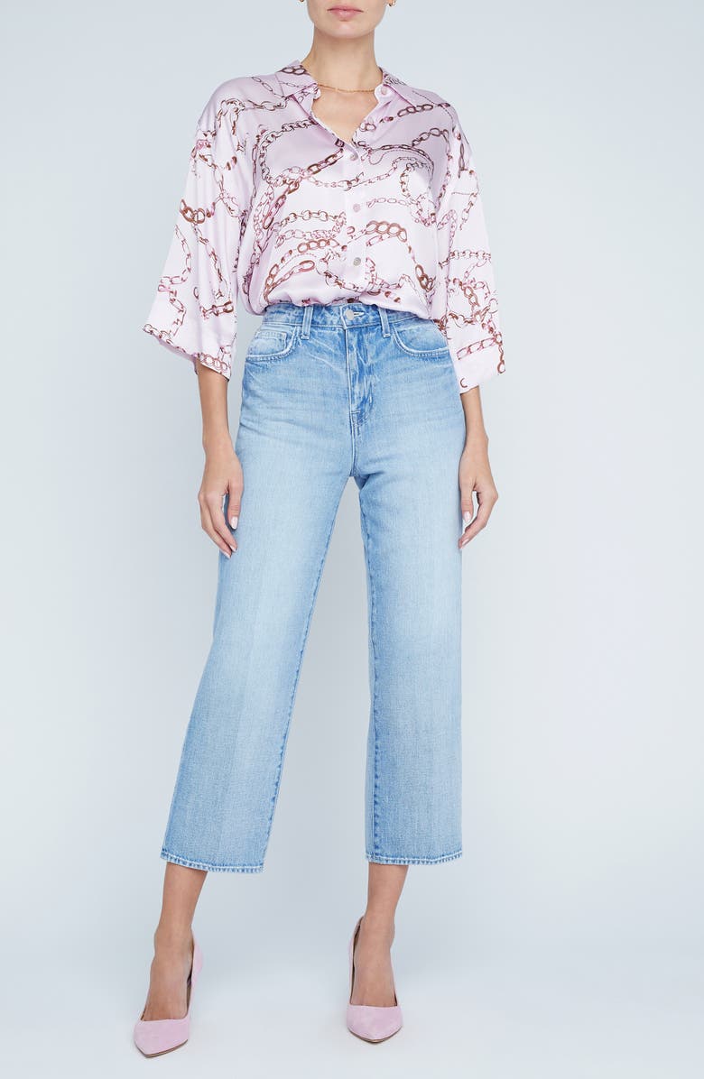L'AGENCE June Stovepipe Crop Jeans, Alternate, color,