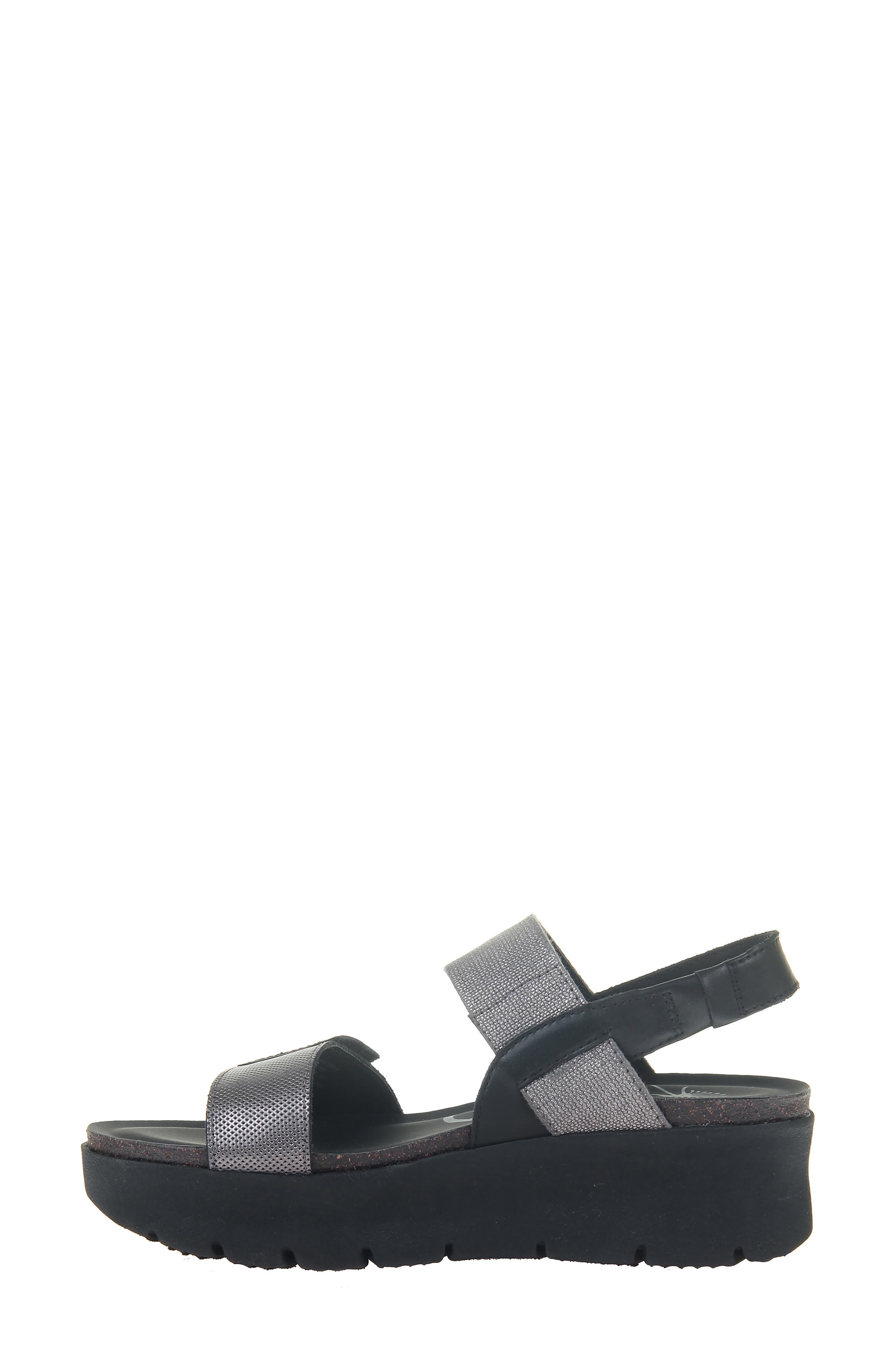 Nova Platform Sandal, Alternate, color, BLACK LEATHER