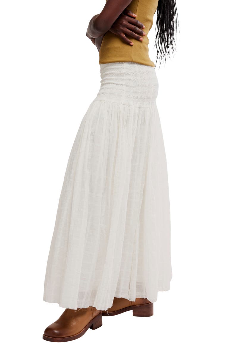 Raven Smocked Maxi Skirt, Alternate, color, IVORY