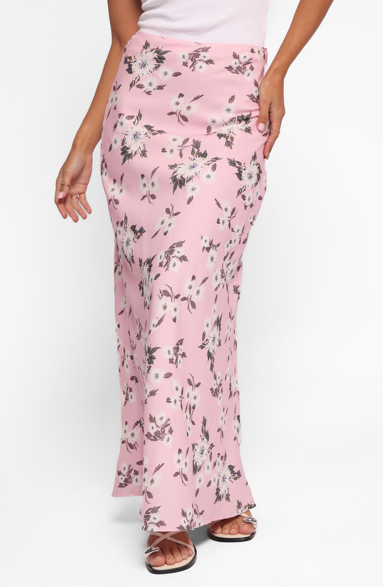 Petal & Pup Evie Maxi Skirt, Main, color, Pink Floral