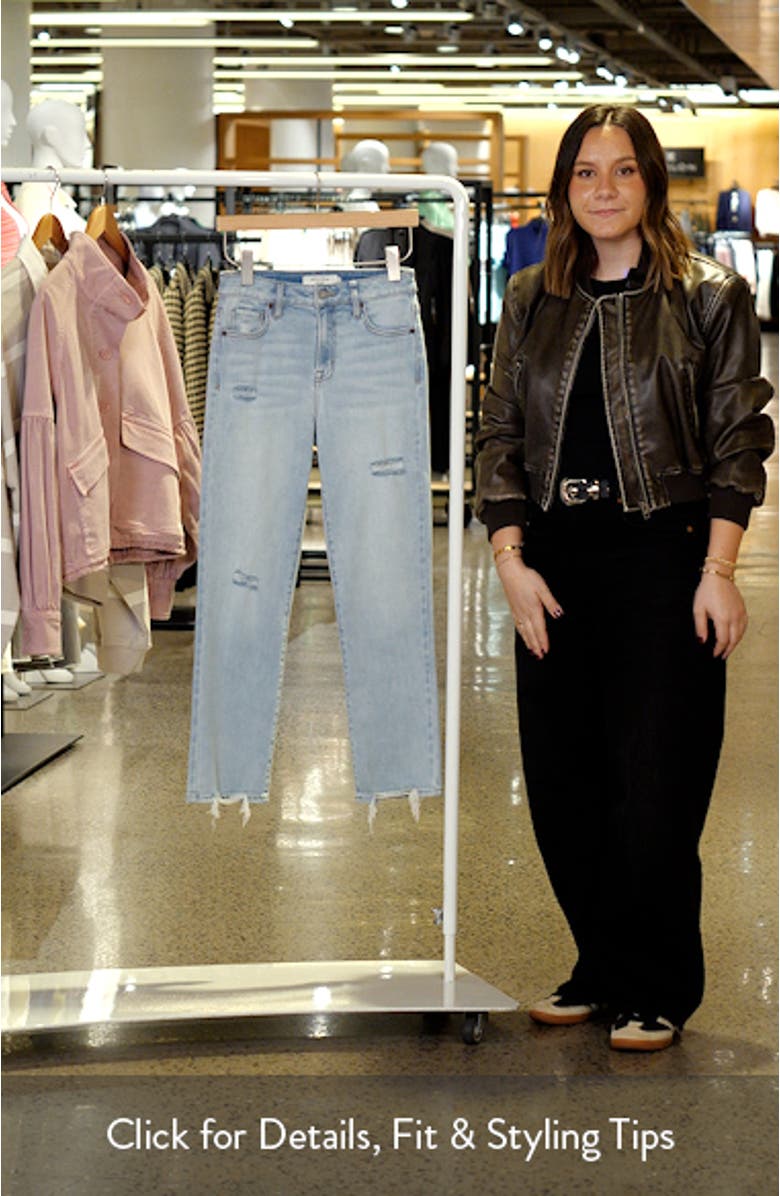 Fray Hem Ankle Cigarette Skinny Jeans, sales video thumbnail