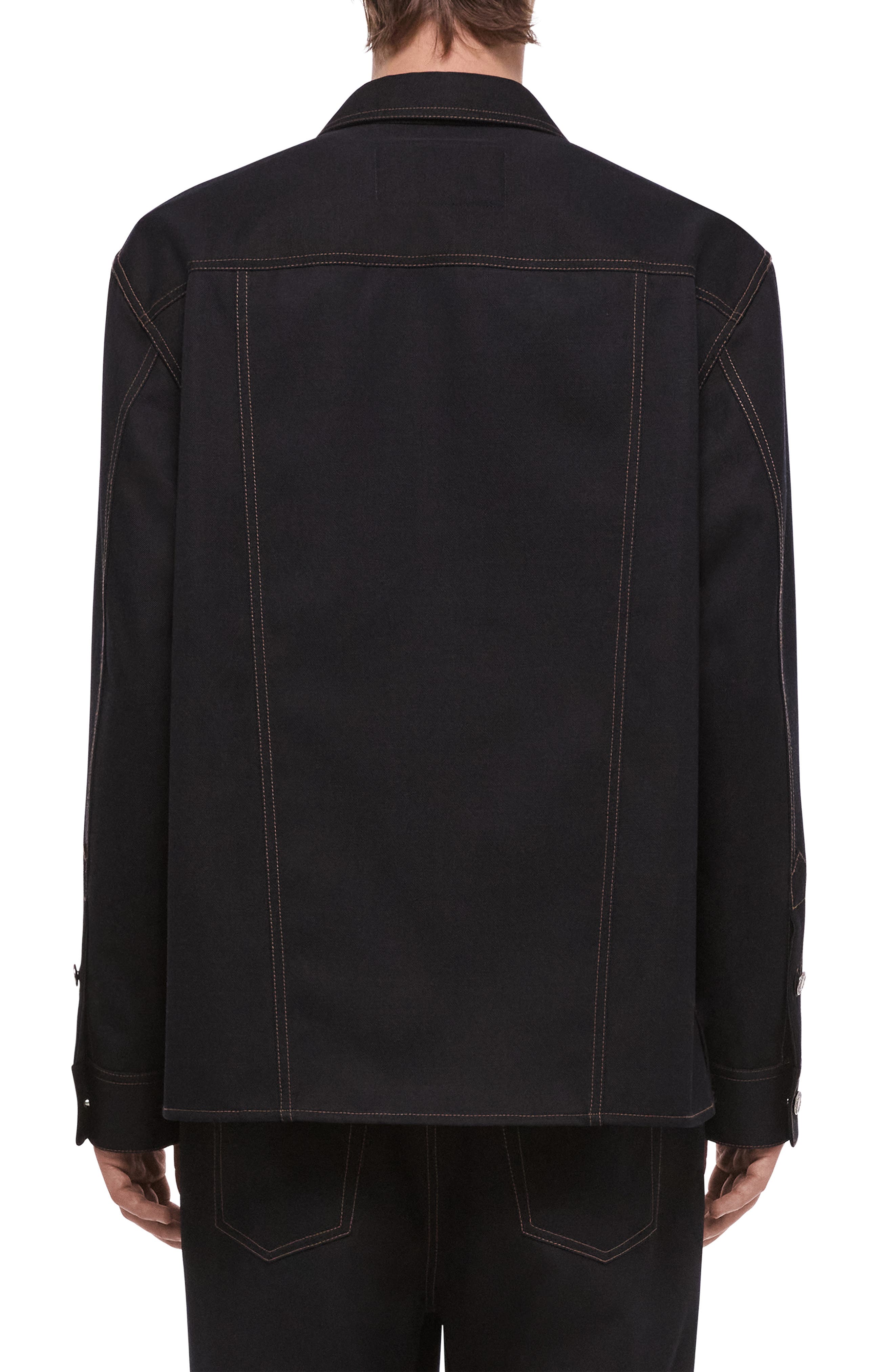 Wool Gabardine Trucker Shirt Jacket - image 2