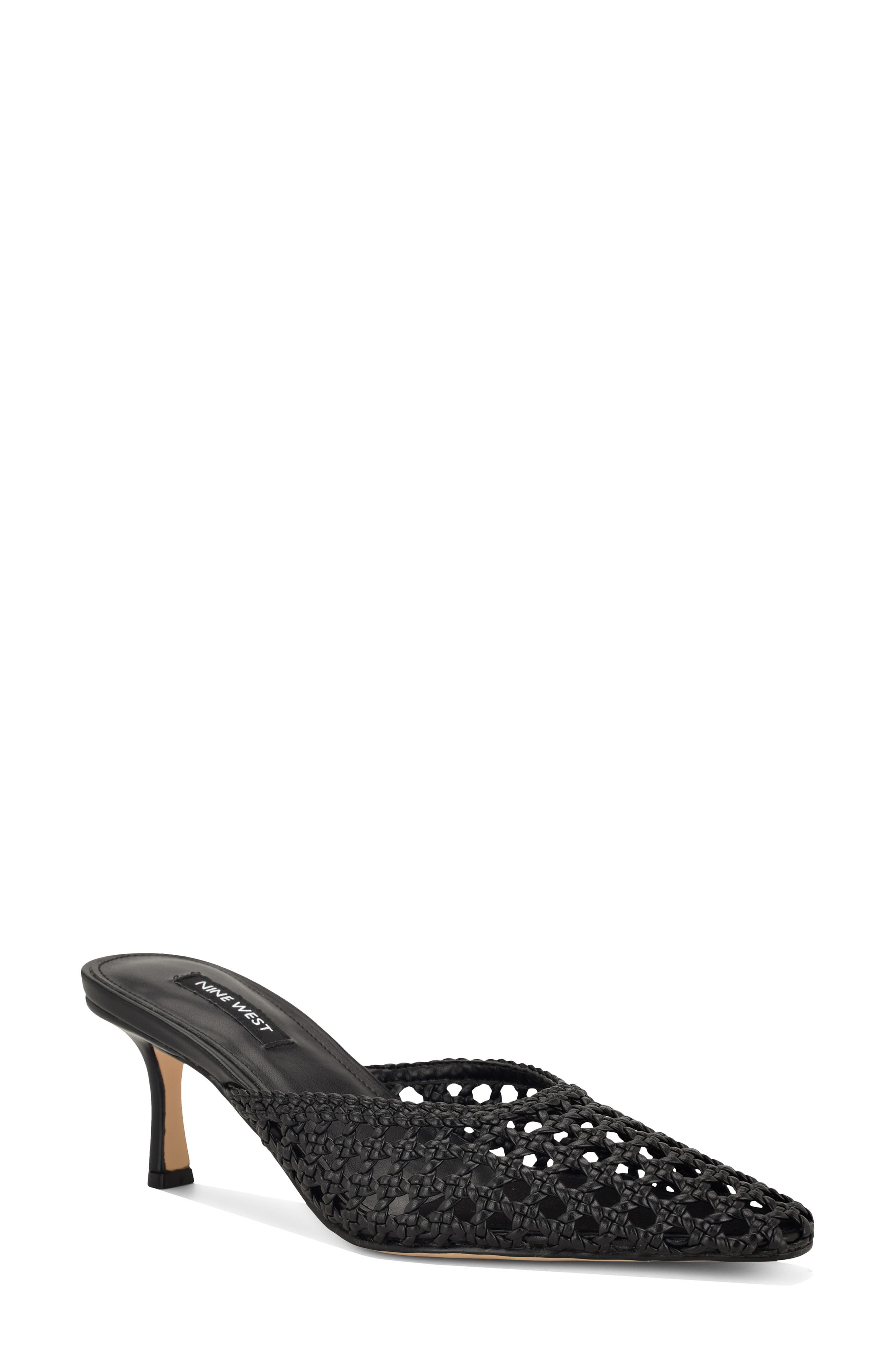 Nine West Camenlaw Woven Mule, Main, color, Black