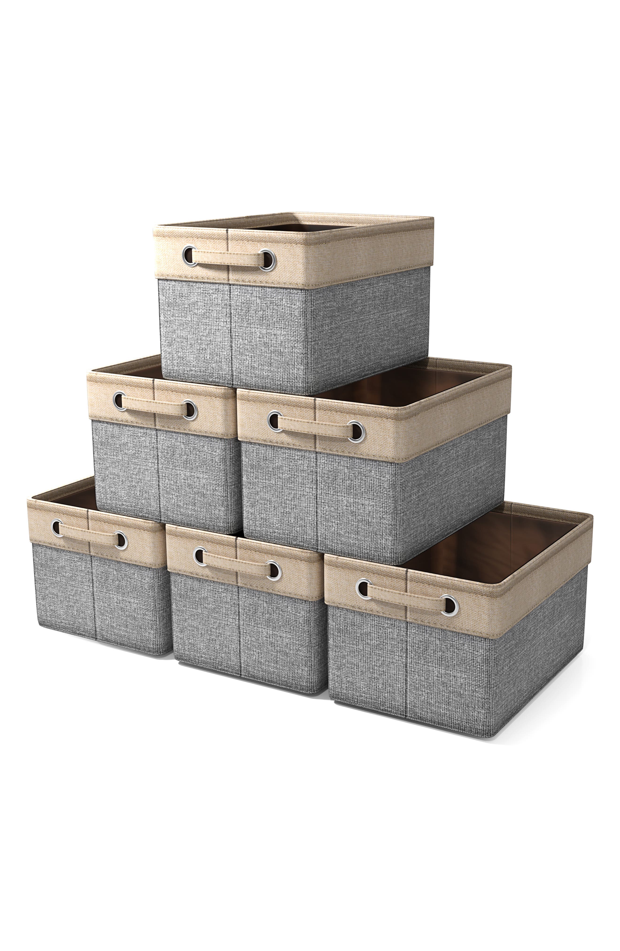 Set of 6 Collapsible Storage Bins