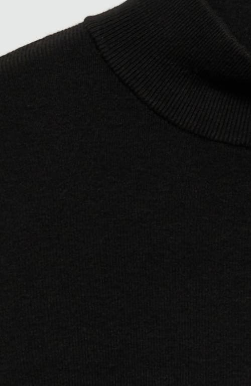 Shop Mango Button Trim Sweater In Black
