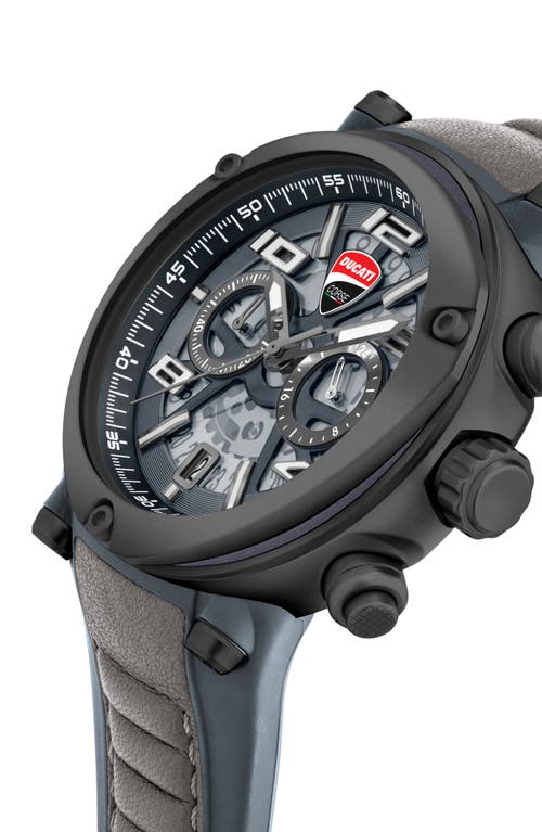 Ducati Corse Partenza Leather Strap Chronograph Watch, 49mm