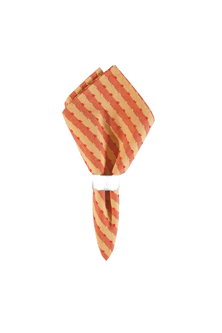 Constantine Cotton Reversible Cloth Napkin Set of 6, Main, color, Red