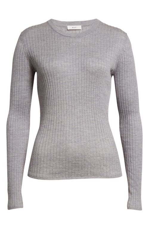 A.L.C A.L.C. KYLE MERINO WOOL LONG SLEEVE RIB TOP