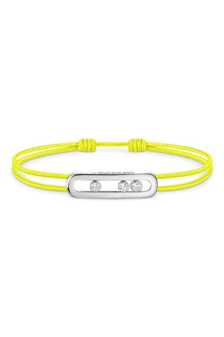 Care Moving Diamond Friendship Bracelet, Main, color, WHITE GOLD