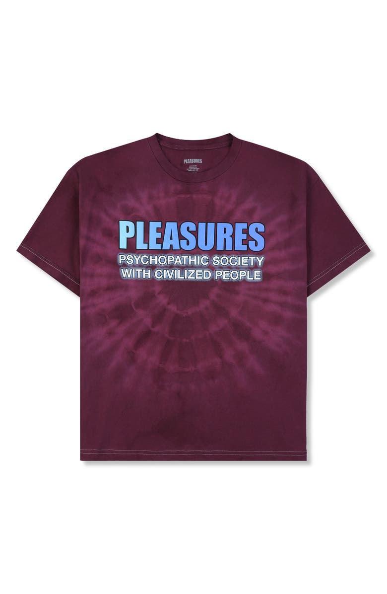 PLEASURES Civilized Cotton Graphic T-Shirt, Alternate, color, Purple Dye
