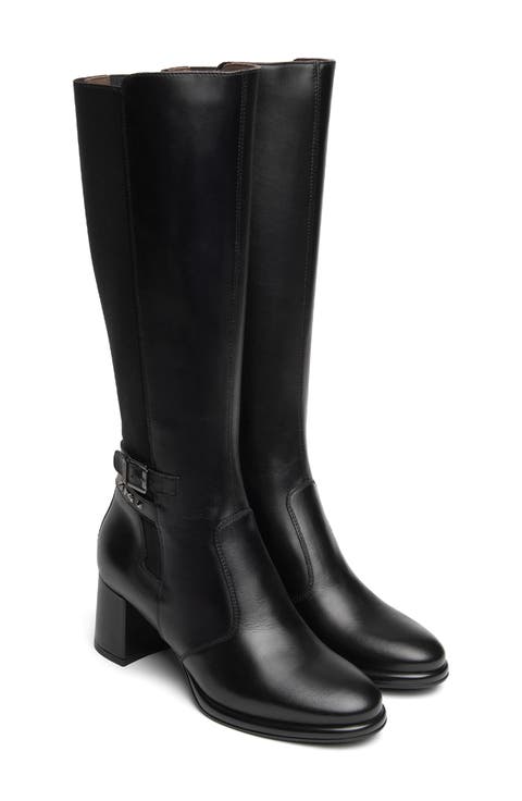Buckle Stretch Knee High Boot