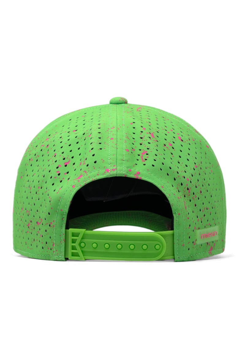 Odysea Neon Drip Hydro Performance Snapback Hat, Alternate, color, SLIME