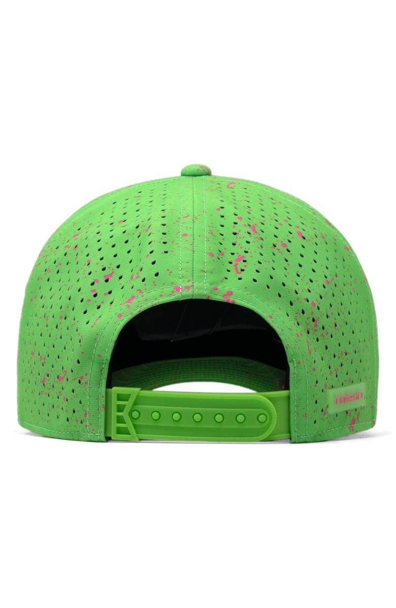 Melin Odysea Neon Drip Hydro Performance Snapback Hat, Alternate, color, Slime