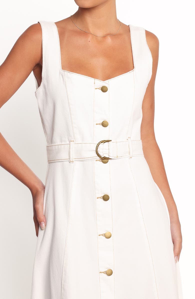 Petal & Pup Jennings Sleeveless Cotton Twill Dress, Alternate, color, White
