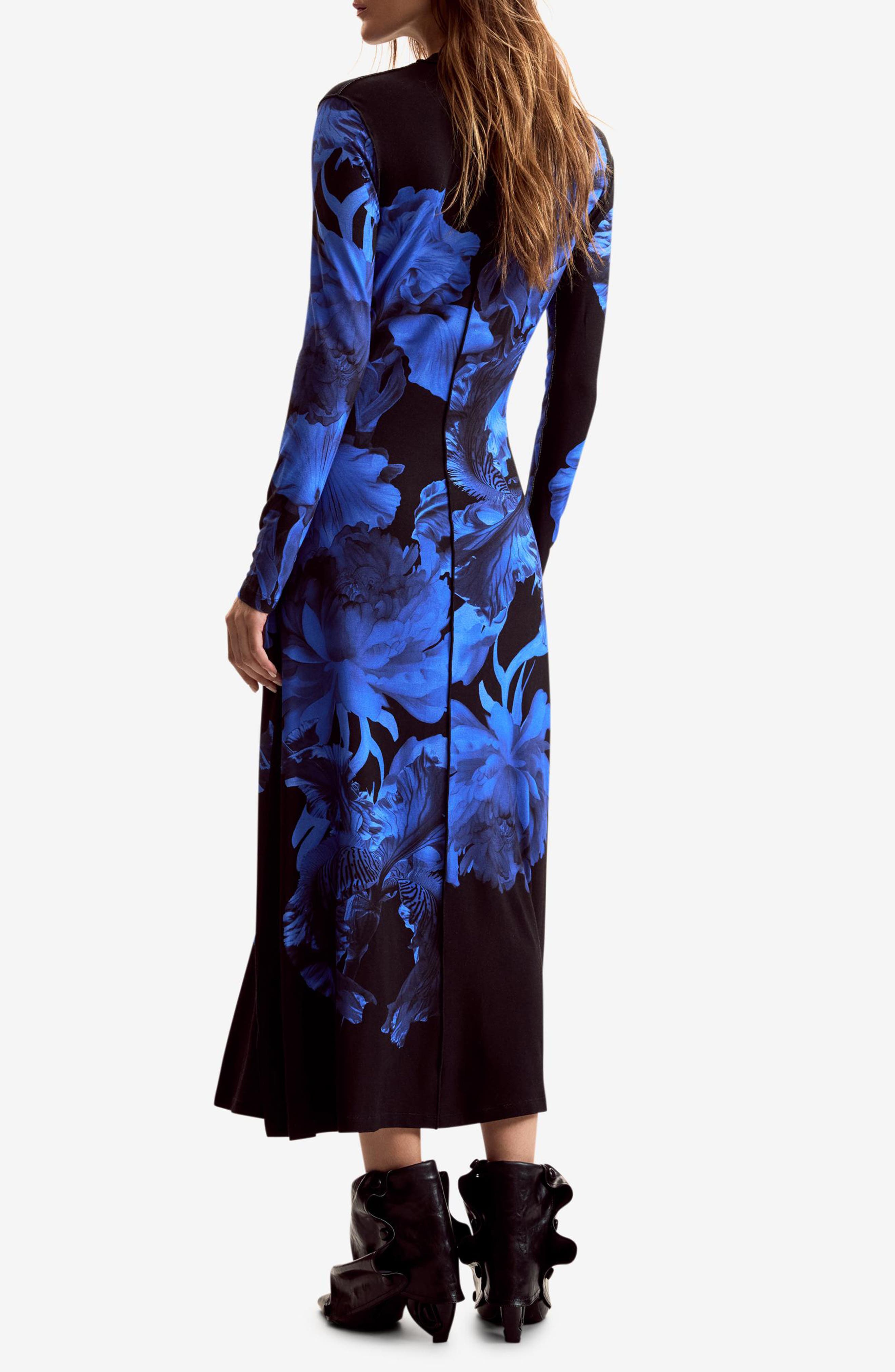 Floral Print Long Sleeve Dress - image 2