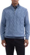Bugatchi Wool & Cashmere Quarter Zip Sweater