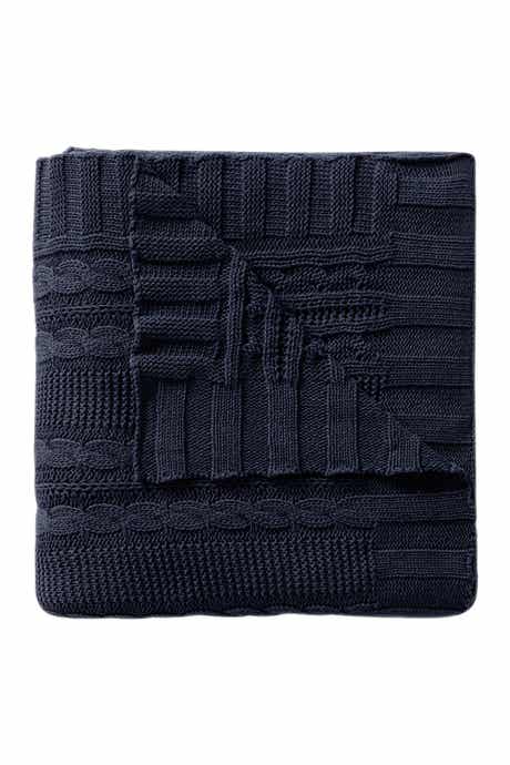 VCNY HOME Dublin Cable Knit Throw Blanket - Navy