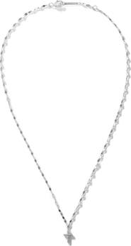 LANA 14K Gold Mini Diamond Cross Pendant Necklace
