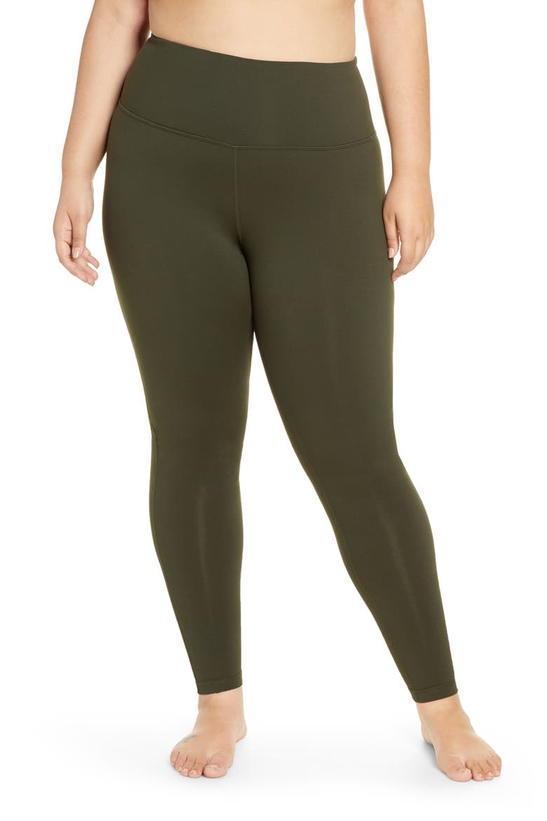 Live In High Waist Leggings, Main, color, GREEN ROSIN