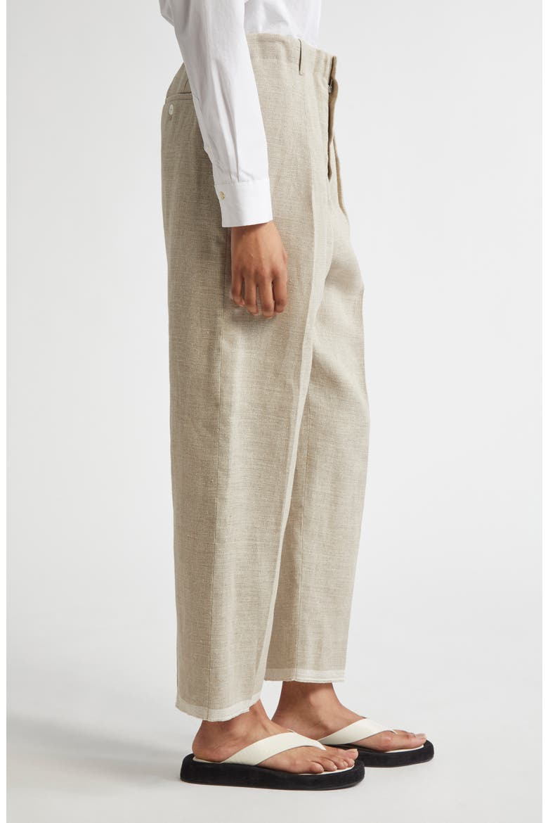 Pleated Linen Chinos, Alternate, color, BEIGE