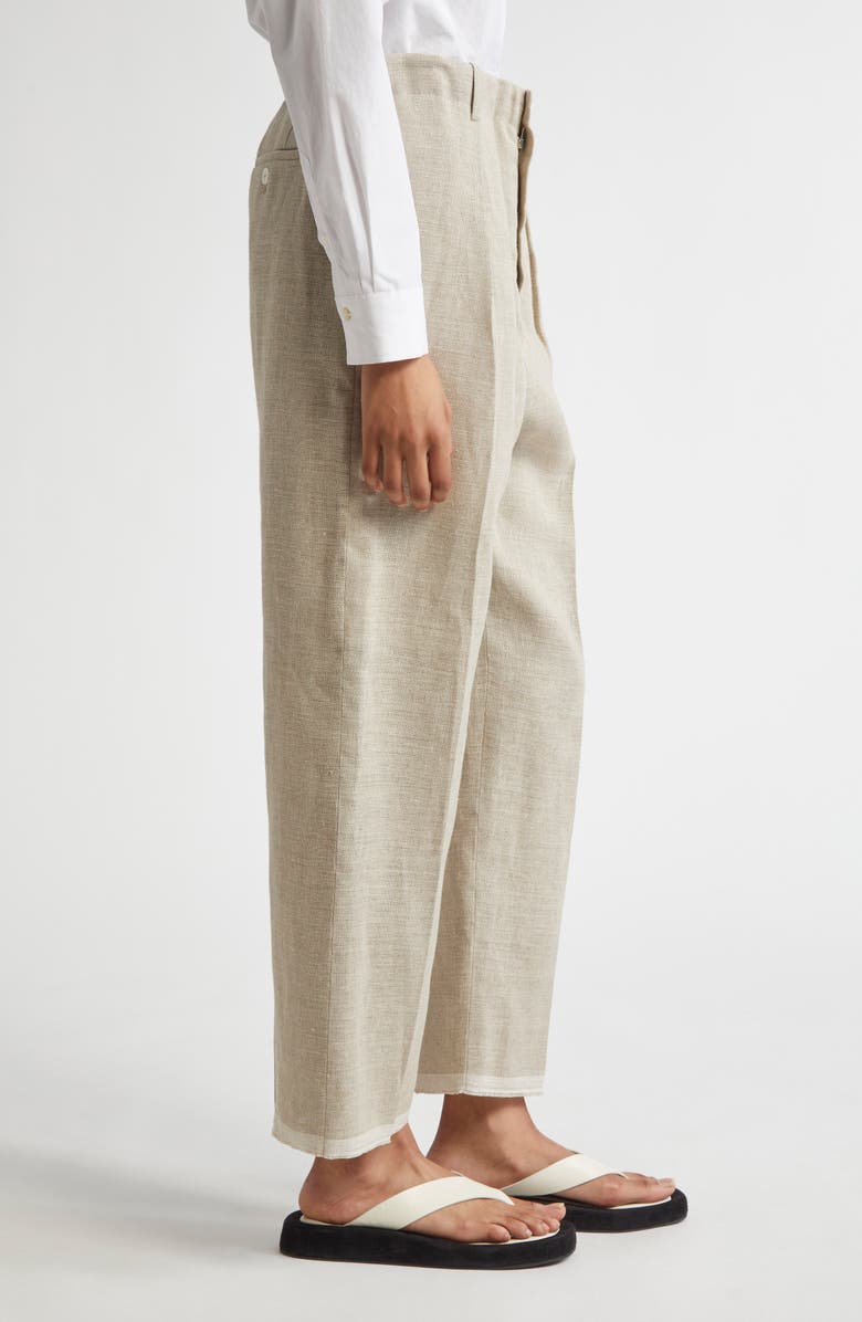 SETCHU Pleated Linen Chinos, Alternate, color, Beige