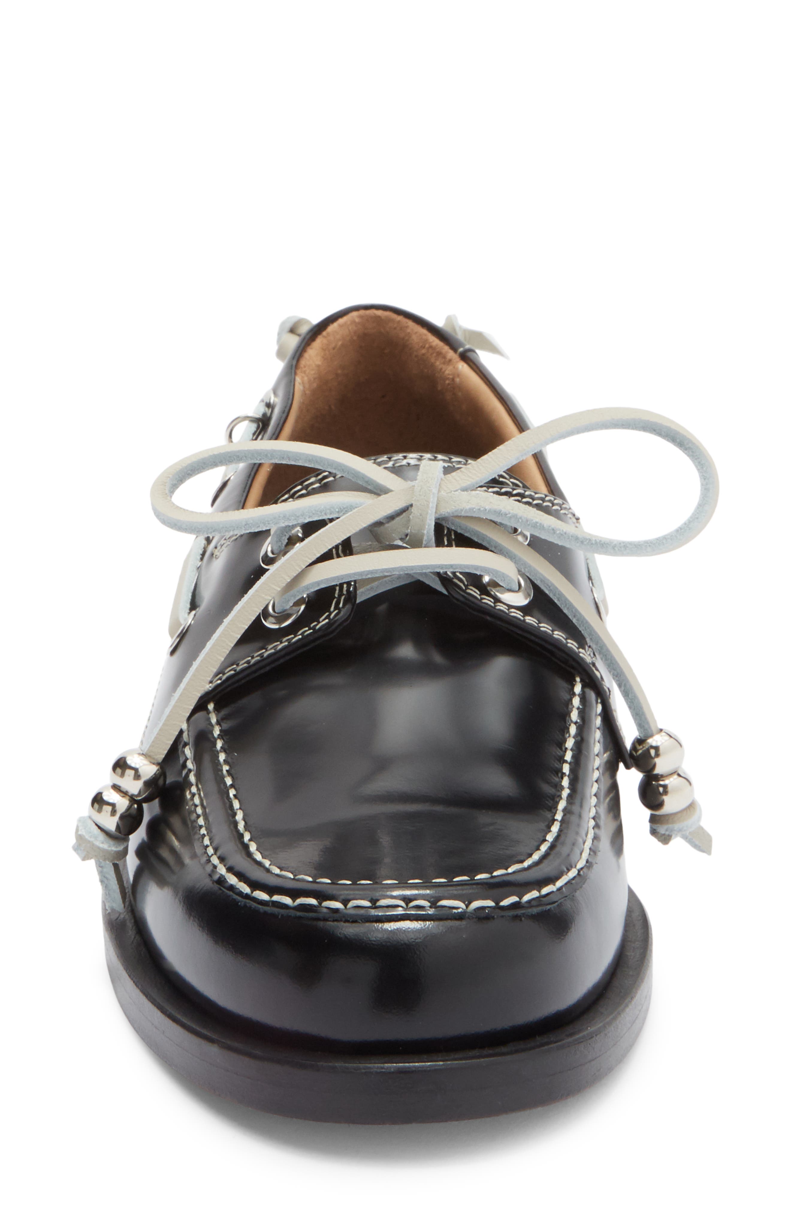 LABUCQ Nelson Boat Shoe, Alternate, color, Black