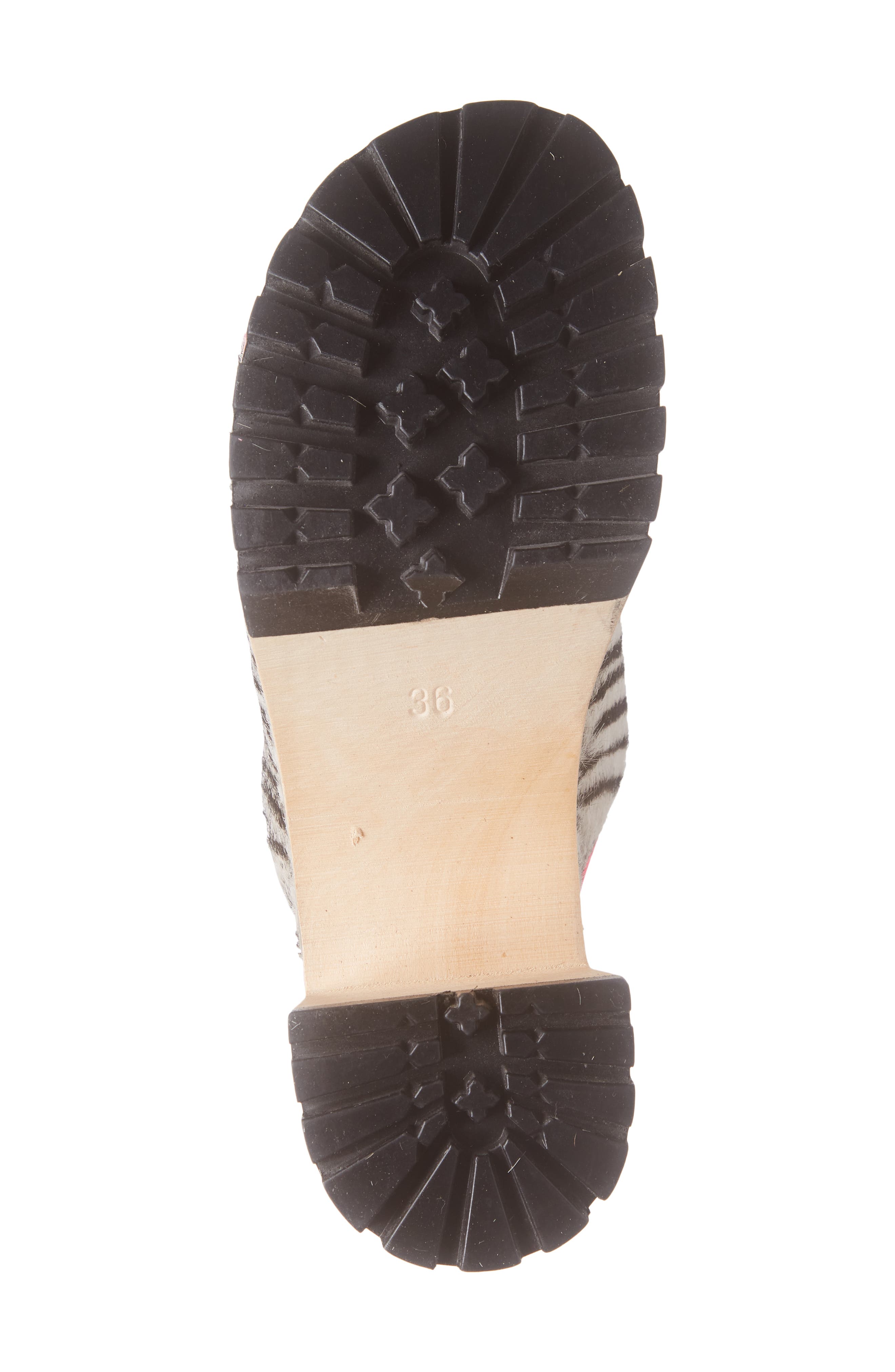 Genuine Calf Hair Slide Sandal, Alternate, color, ZEBRA PRINT/ NEON PINK LEATHER