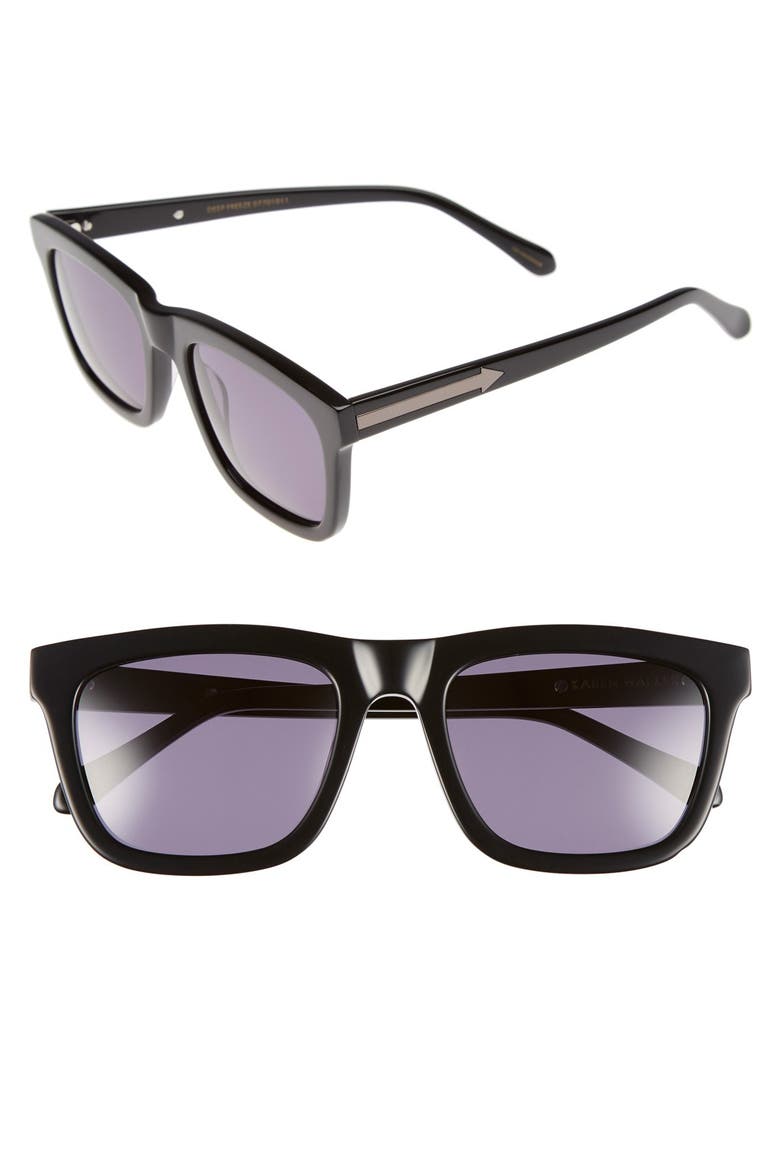 'Deep Freeze - Arrowed by Karen' 55mm Sunglasses, Main, color, BLACK