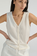 Almina Concept Knit Button Closure Vest