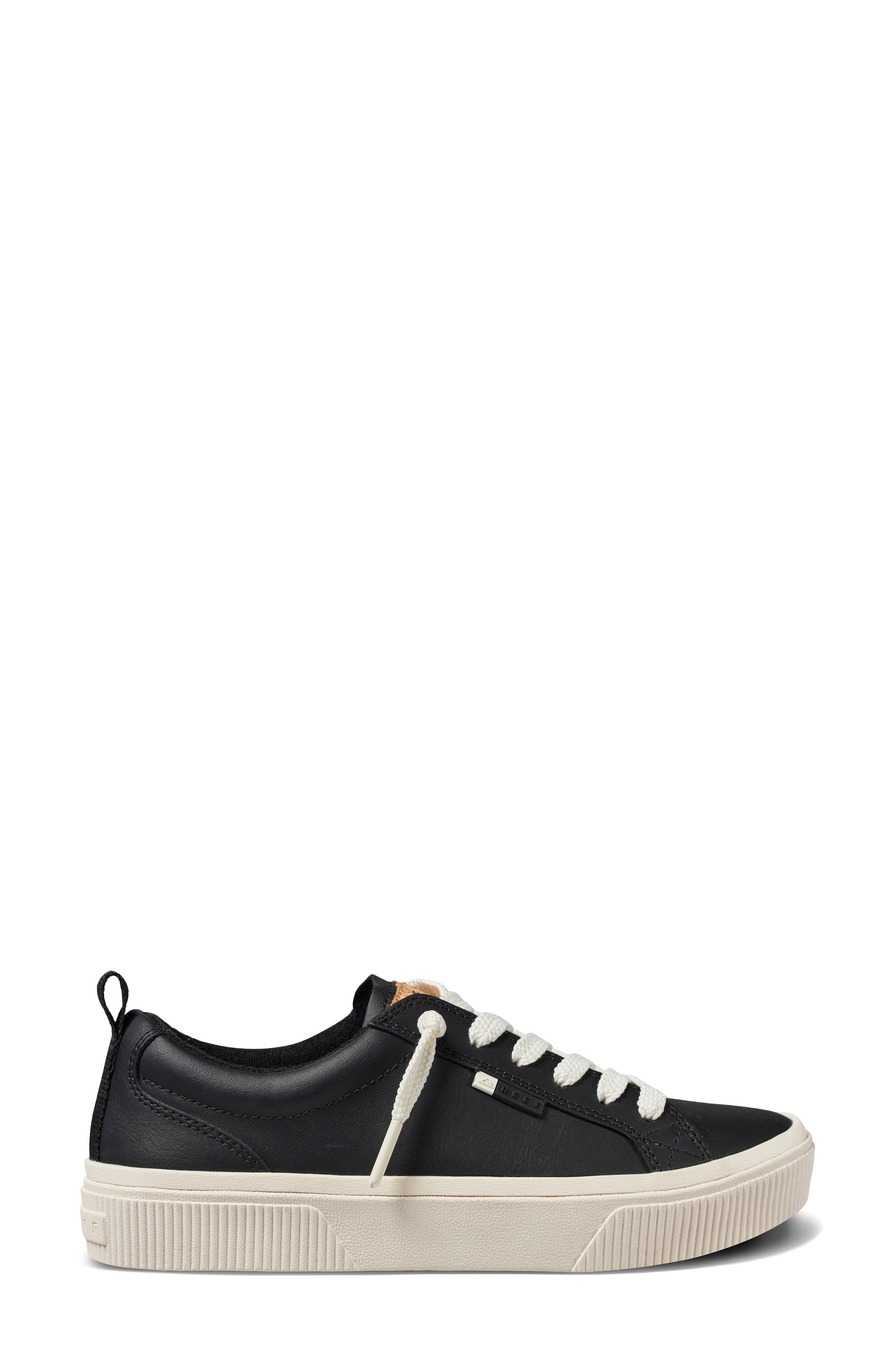 Reef Lay Day Dawn Sneaker, Alternate, color, Black Leather