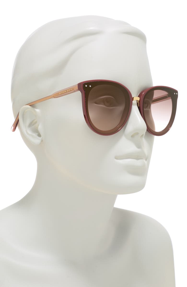 Bottega Veneta 61mm Oval Sunglasses, Alternate, color,