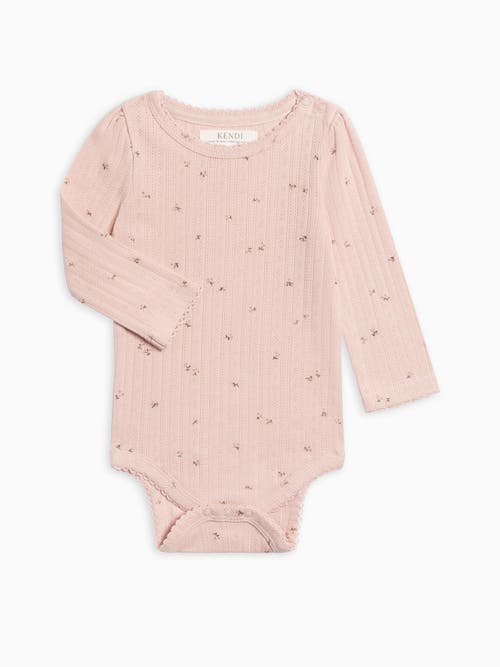 Kendi Thea Pointelle Bodysuit In Neutral
