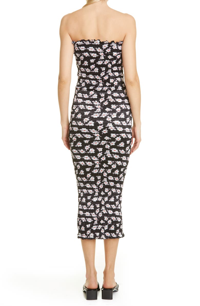 Amy Crookes Floral Print Shirred Tube Dress, Alternate, color, 